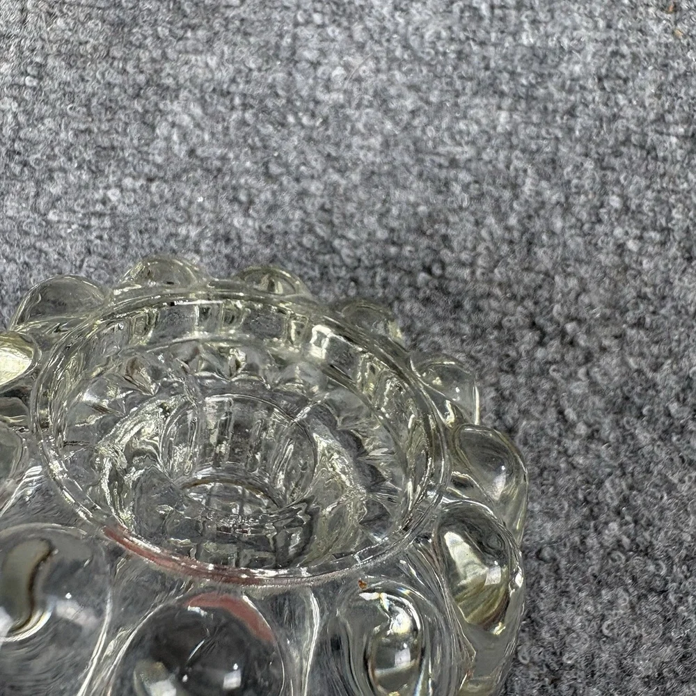 Vintage Princess House Pair of Reversible 3-Way Ribbed Crystal Candle Holders‎